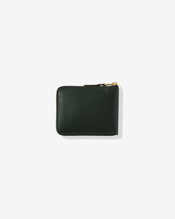 CDG Wallet - Classic Leather Full Zip Around Wallet - (Bottle Green SA7100)