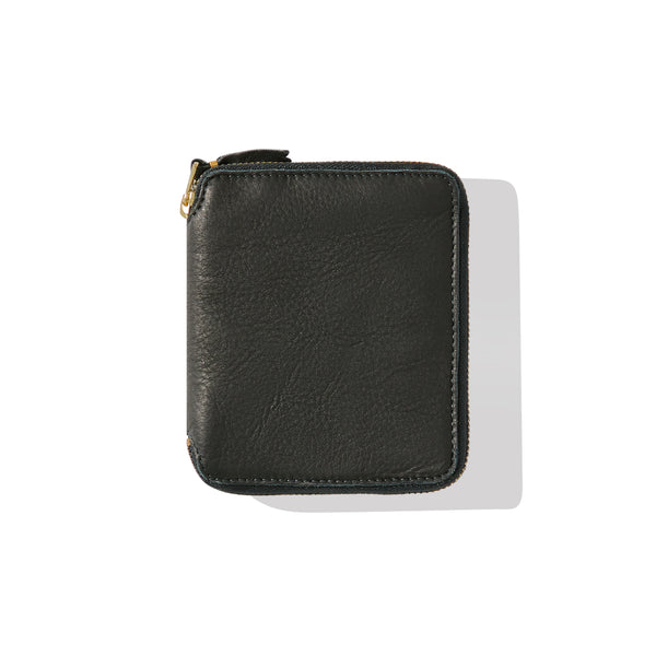 CDG Wallet - Washed Full Zip Around Wallet - (Black)