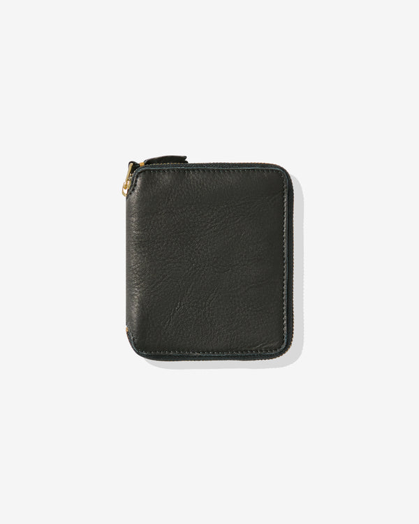 CDG Wallet - Washed Full Zip Around Wallet - (Black SA2100)