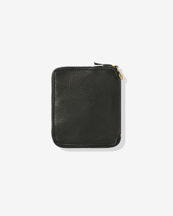 CDG Wallet - Washed Full Zip Around Wallet - (Black SA2100)
