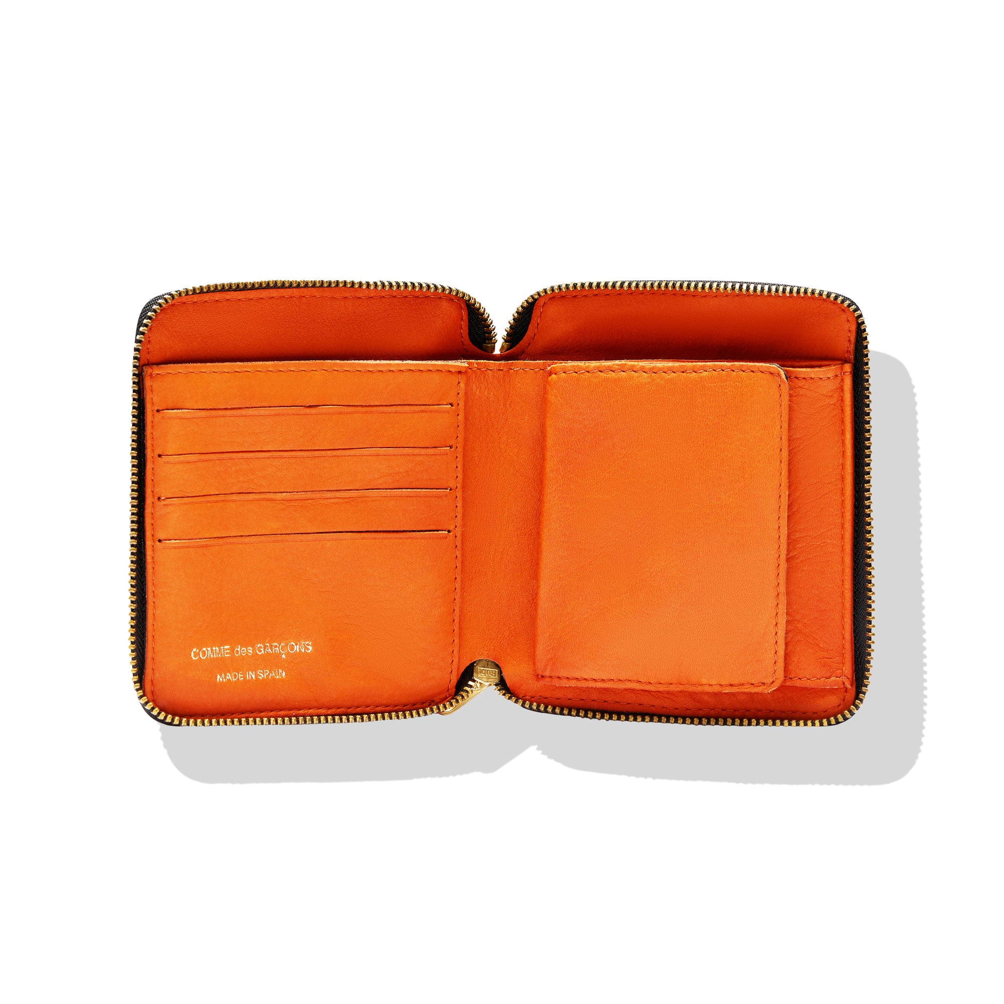 CDG Wallet - Washed Full Zip Around Wallet - (Burnt Orange) view 2