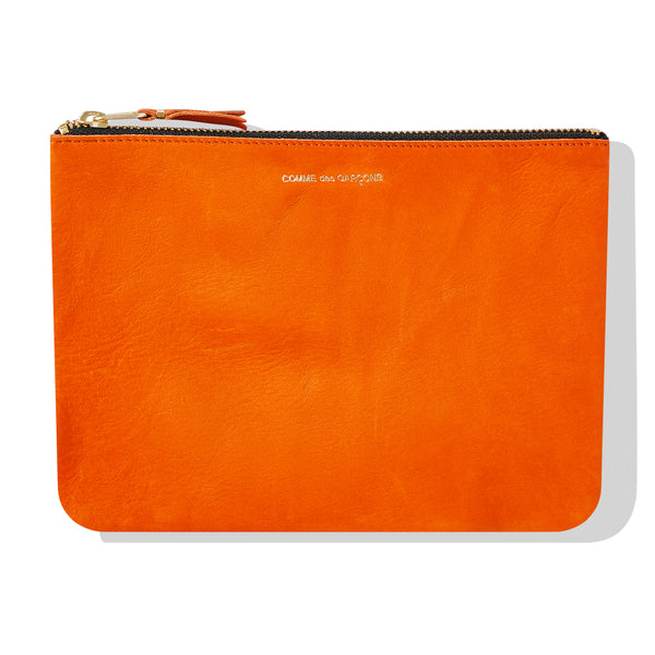 CDG Wallet - Washed Zip Pouch - (Burnt Orange)