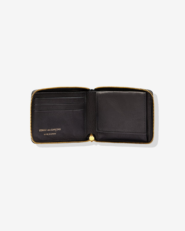 CDG Wallet - Washed Full Zip Around Wallet - (Black SA7100)