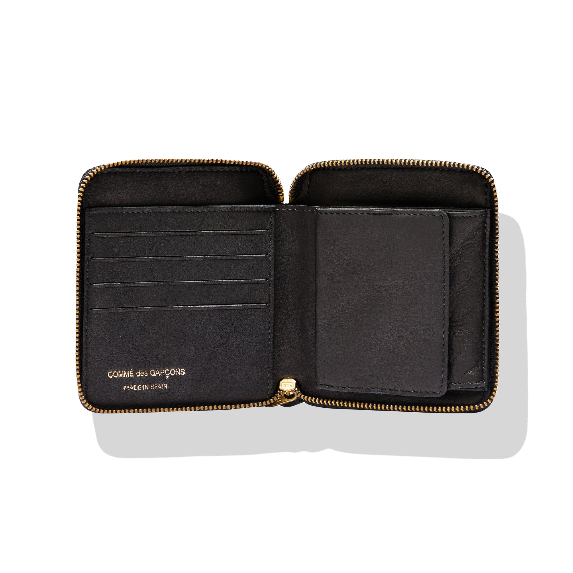 CDG Wallet - Washed Full Zip Around Wallet - (Black) view 2
