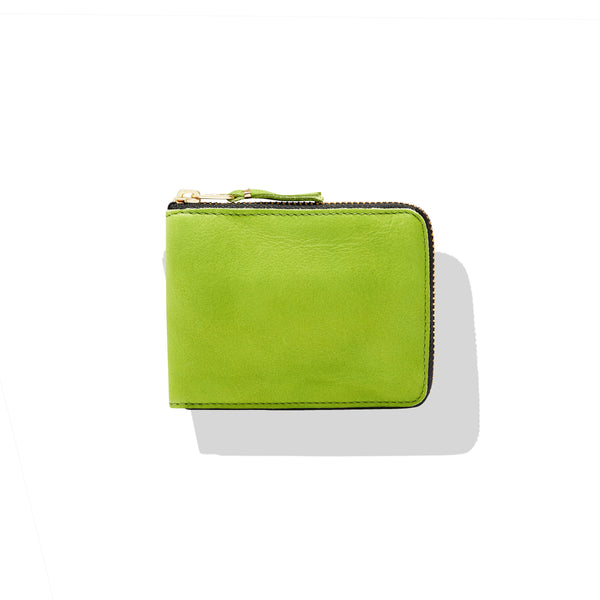 CDG Wallet - Washed Full Zip Around Wallet - (Green) 7100