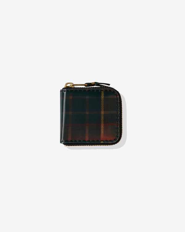 CDG Wallet - Lenticular Tartan Micro Wallet - (Red/Green)