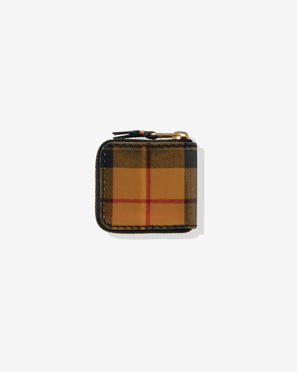 CDG Wallet - Lenticular Tartan Micro Wallet - (Yellow/Green)