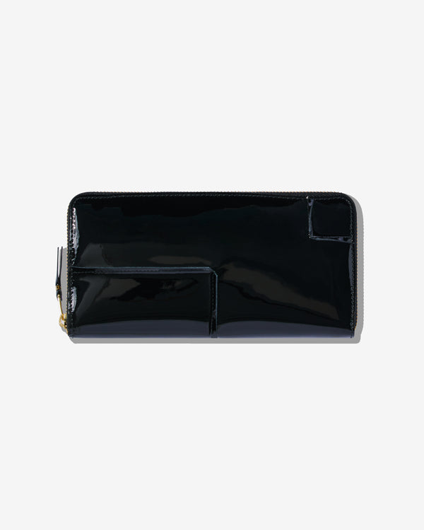 CDG Wallet - Reversed Hem Zip Around Wallet - (Black) SA0110RH