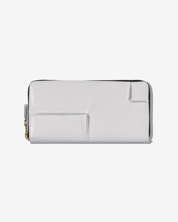 CDG Wallet - Reversed Hem Zip Around Wallet - (White) SA0110RH