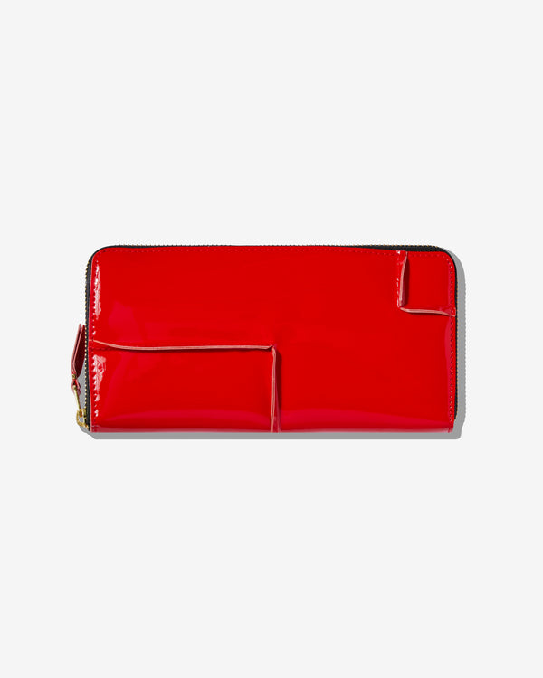 CDG Wallet - Reversed Hem Zip Around Wallet - (Red) SA0110RH