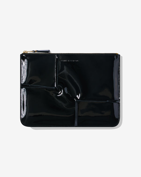 CDG Wallet - Reversed Hem Zip Pouch - (Black) SA5100RH