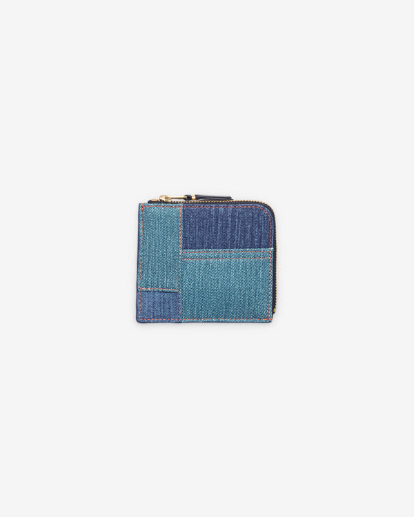CDG Wallet - Denim Patchwork Wallet - (Blue SA3100DP)