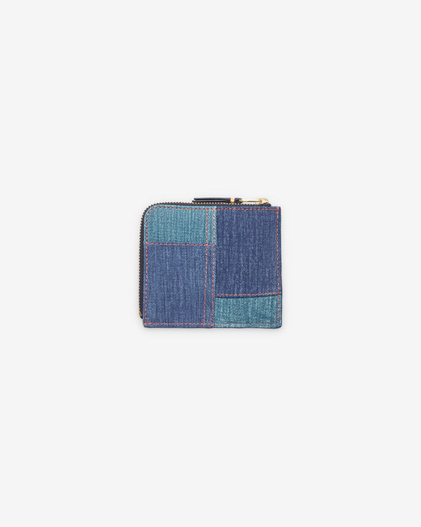 CDG Wallet - Denim Patchwork Wallet - (Blue SA3100DP)