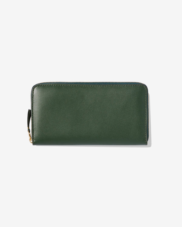 CDG Wallet - Classic Leather Zip Around Wallet - (Bottle Green SA0111)