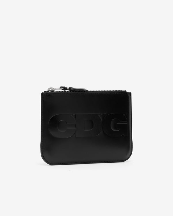 CDG - Embossed Logo Zip Pouch - (Black)