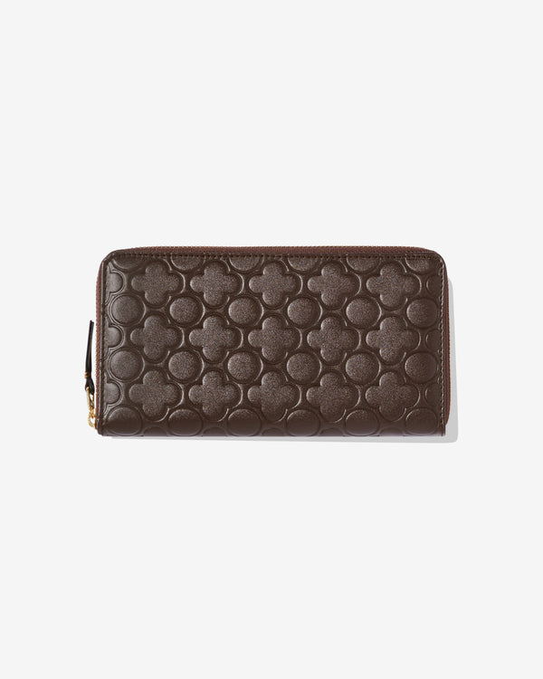 CDG Wallet - Embossed B Zip Around Wallet - (Brown SA010EB)