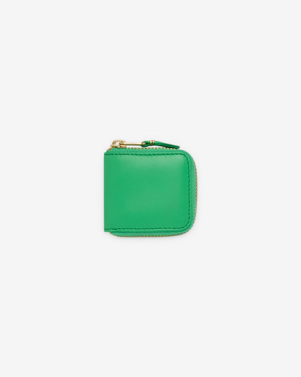 CDG Wallet - Colour Leather Line Small Zip Around Wallet  - (SA4100C Green)
