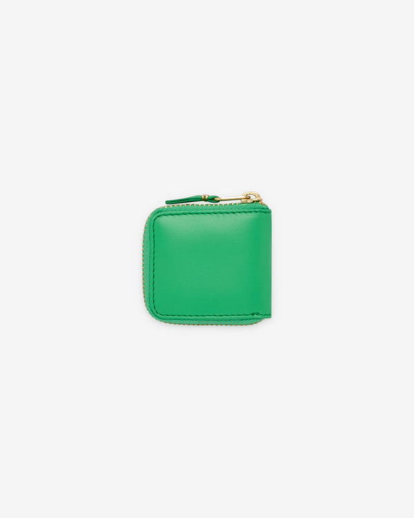 CDG Wallet - Colour Leather Line Small Zip Around Wallet  - (SA4100C Green)