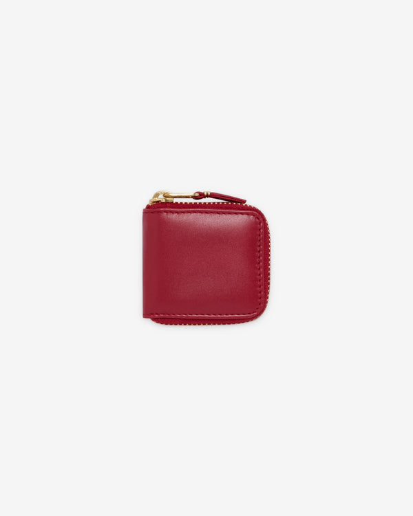 CDG Wallet - Colour Leather Line Small Zip Around Wallet  - (SA4100C Red)