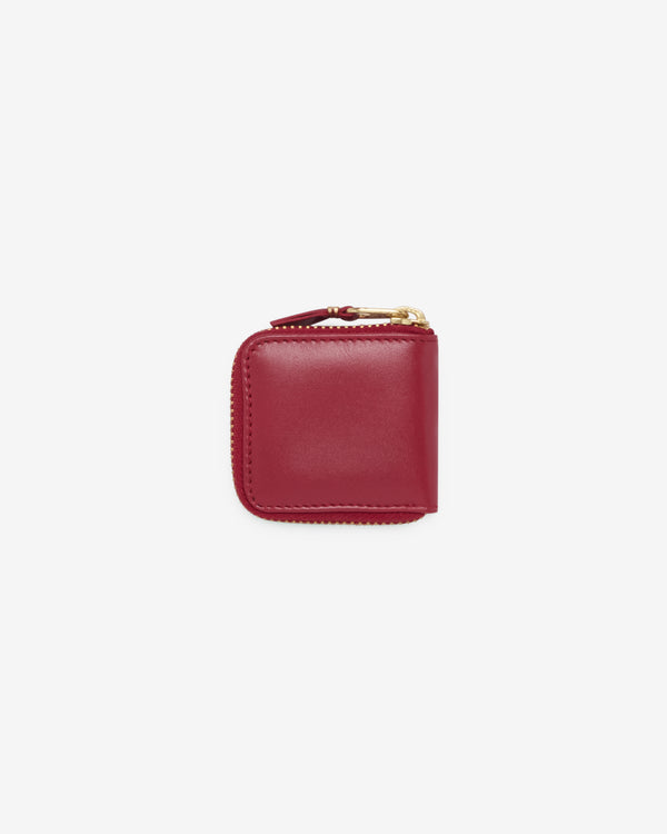 CDG Wallet - Colour Leather Line Small Zip Around Wallet  - (SA4100C Red)
