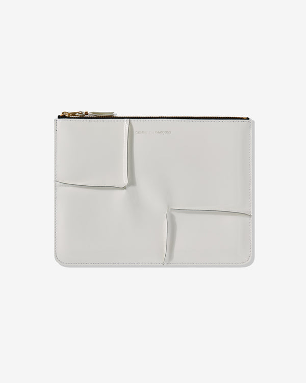 CDG Wallet - Reversed Hem Zip Pouch - (White) SA5100RH