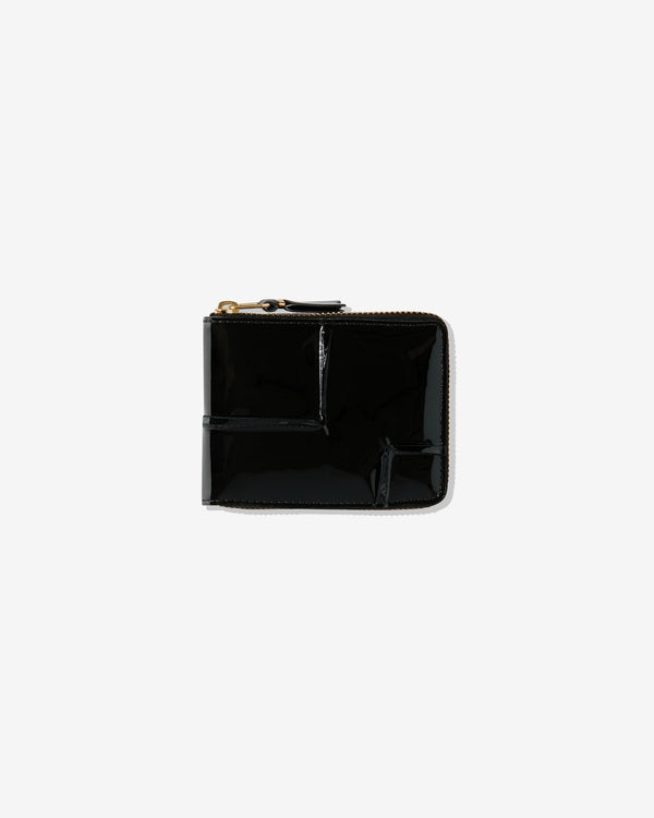 CDG Wallet - Reversed Hem Full Zip Around Wallet - (Black) SA7100RH