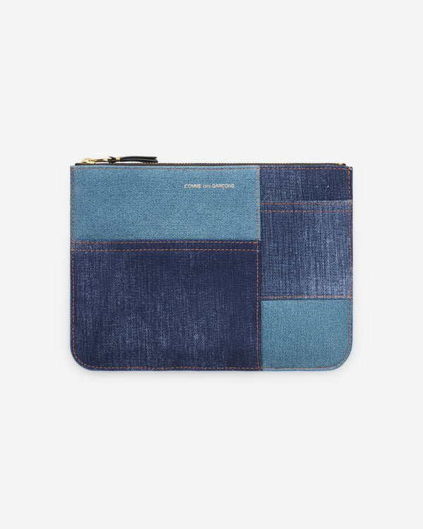 CDG Wallet - Denim Patchwork Wallet - (Blue SA5100DP)