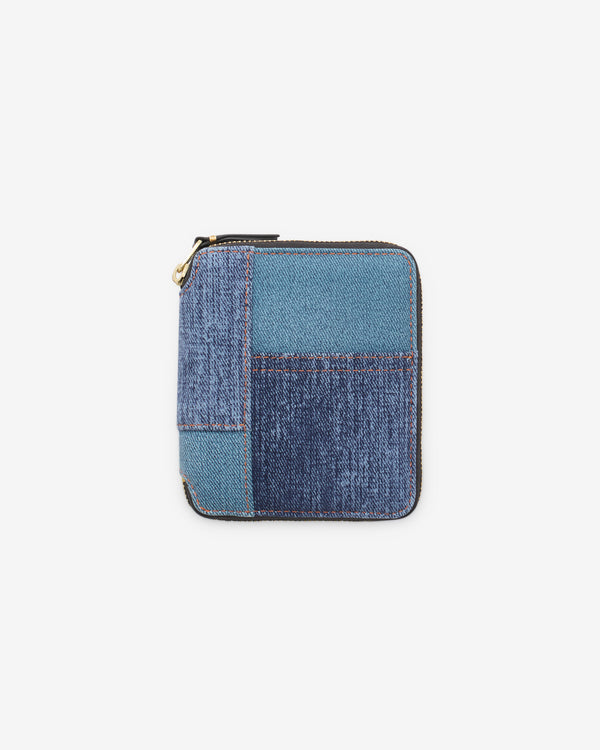 CDG Wallet - Denim Patchwork Wallet - (Blue SA2100DP)