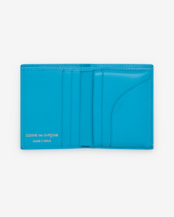 CDG Wallet - Colour Leather Line Bifold Wallet - (SA0641C Blue)