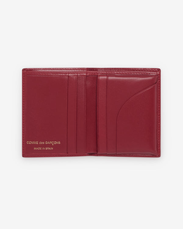 CDG Wallet - Colour Leather Line Bifold Wallet - (SA0641C Red)