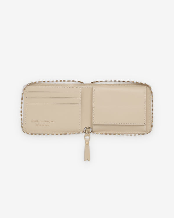 CDG Wallet - Classic Leather Line Full Zip Around Wallet - (SA7100 Ecru)