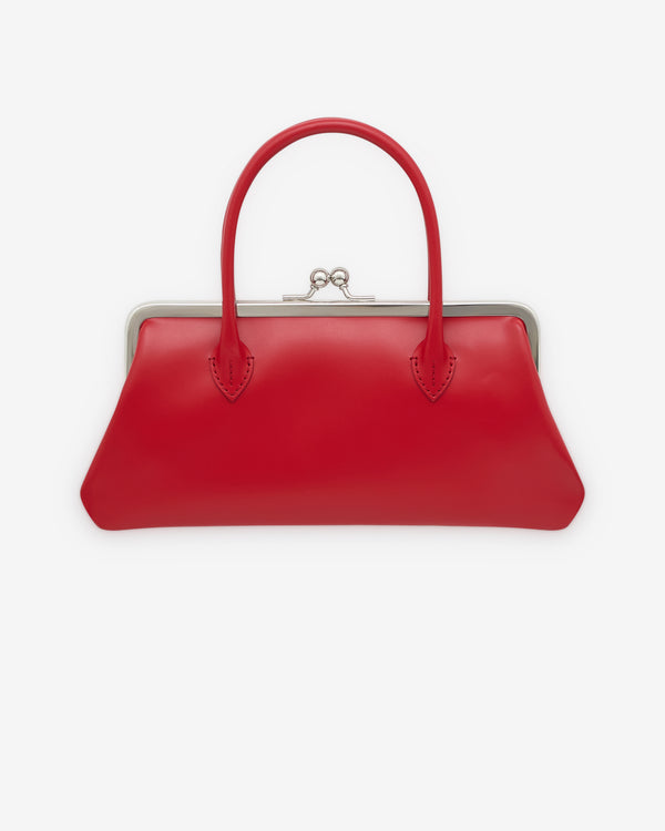 CDG Wallet - Large Wallet With Clasp Handles - (Red)