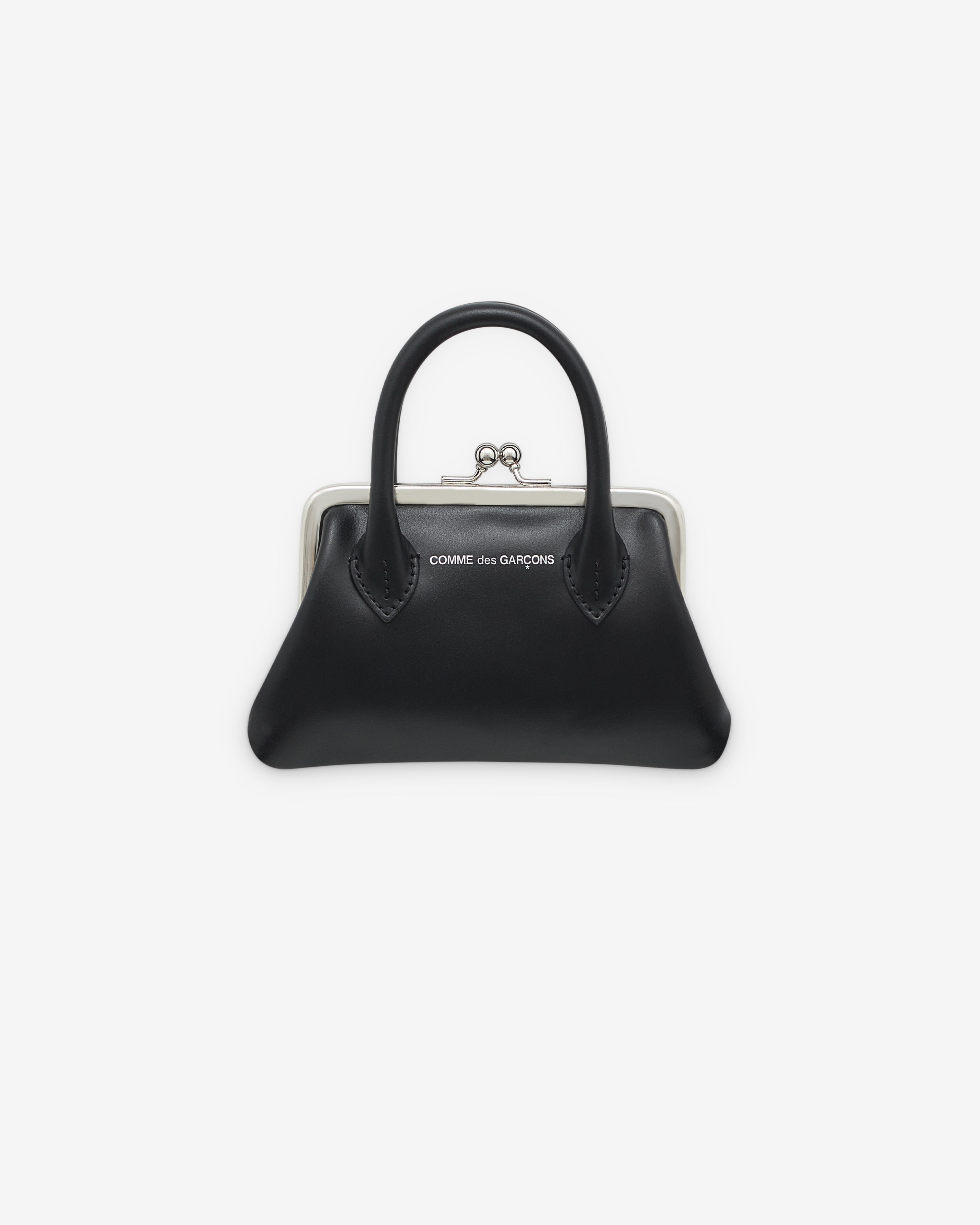 CDG Wallet: Small Wallet With Clasp Handles (Black) | Dover Street ...