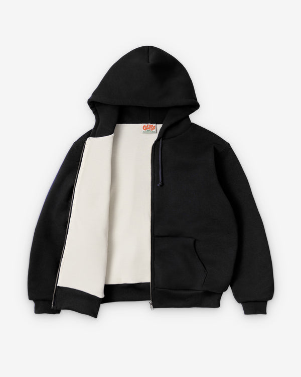 Cease - Men's Thermal Zip Hoodie - (Black)