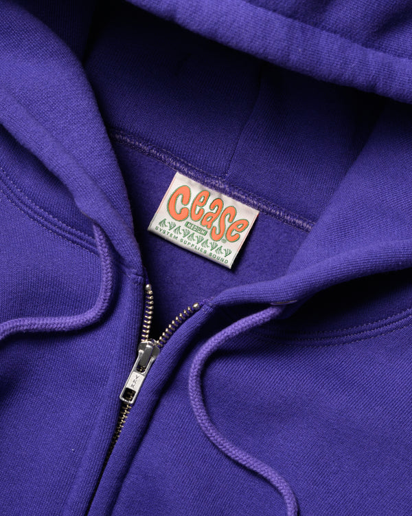 Cease - Men's Standard Zip Hoodie - (Purple)