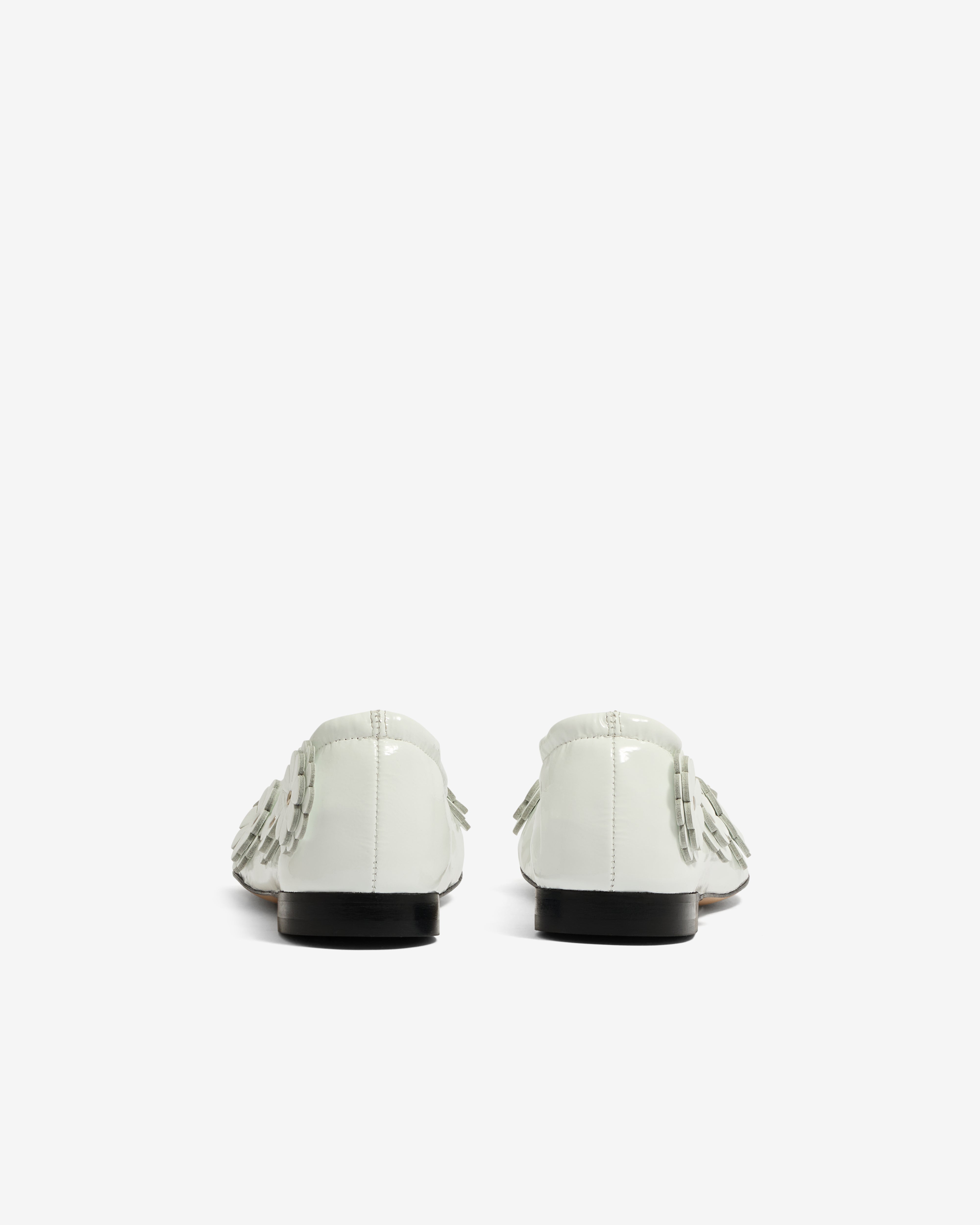 Cecilie Bahnsen: Women's Brielle Flat Ballerina (White) | Dover