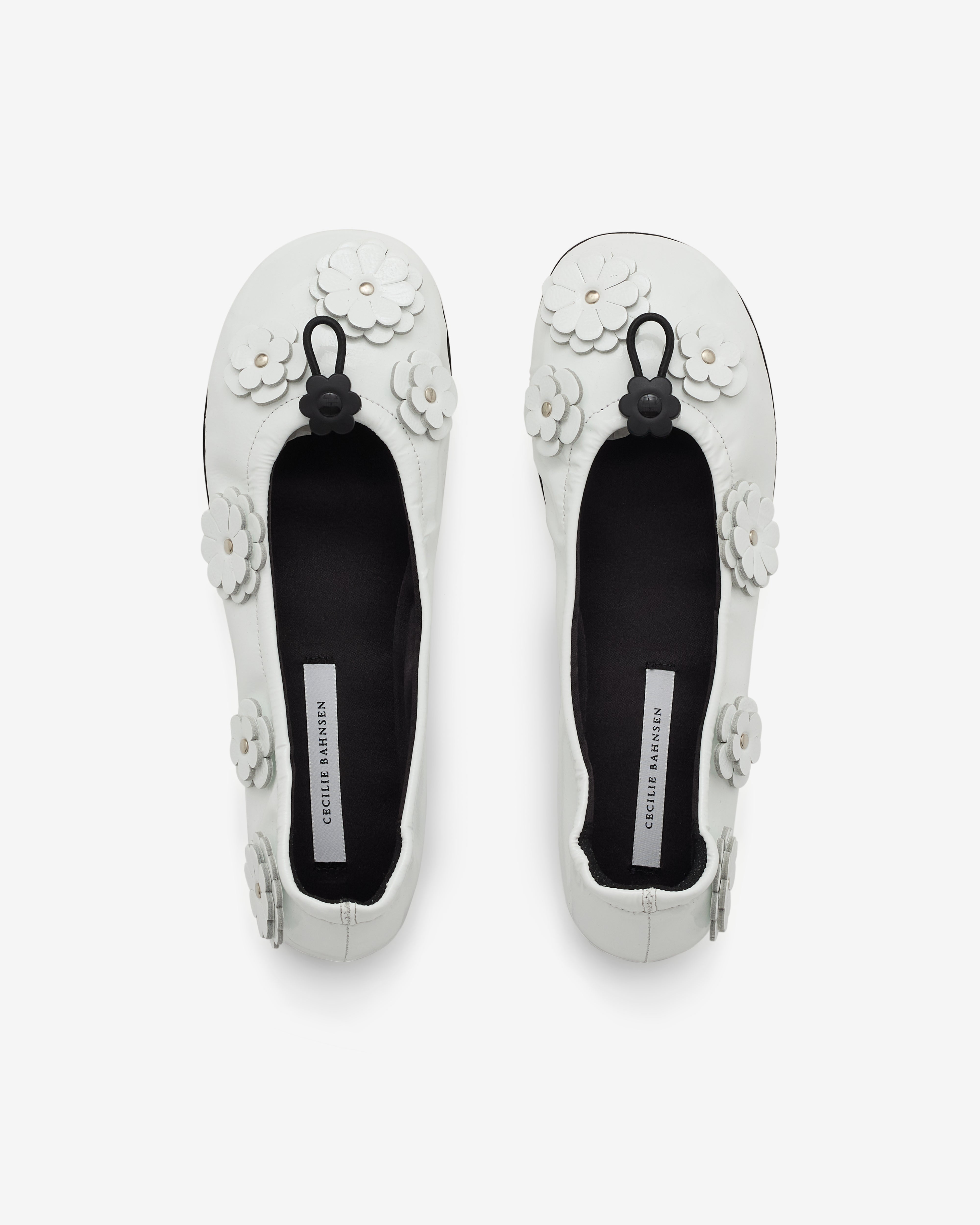 Cecilie Bahnsen: Women's Brielle Flat Ballerina (White) | Dover