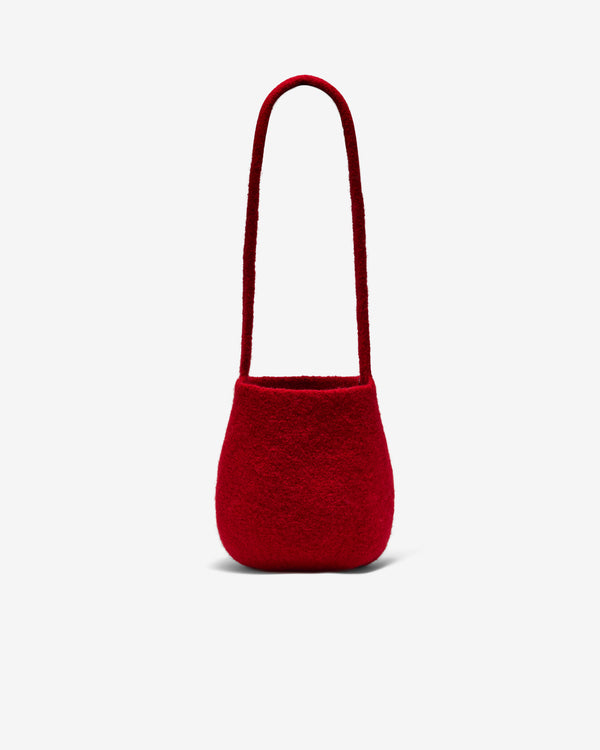 Cecilie Telle - Women's Long Strap Bucket Bag - (Deep Red)