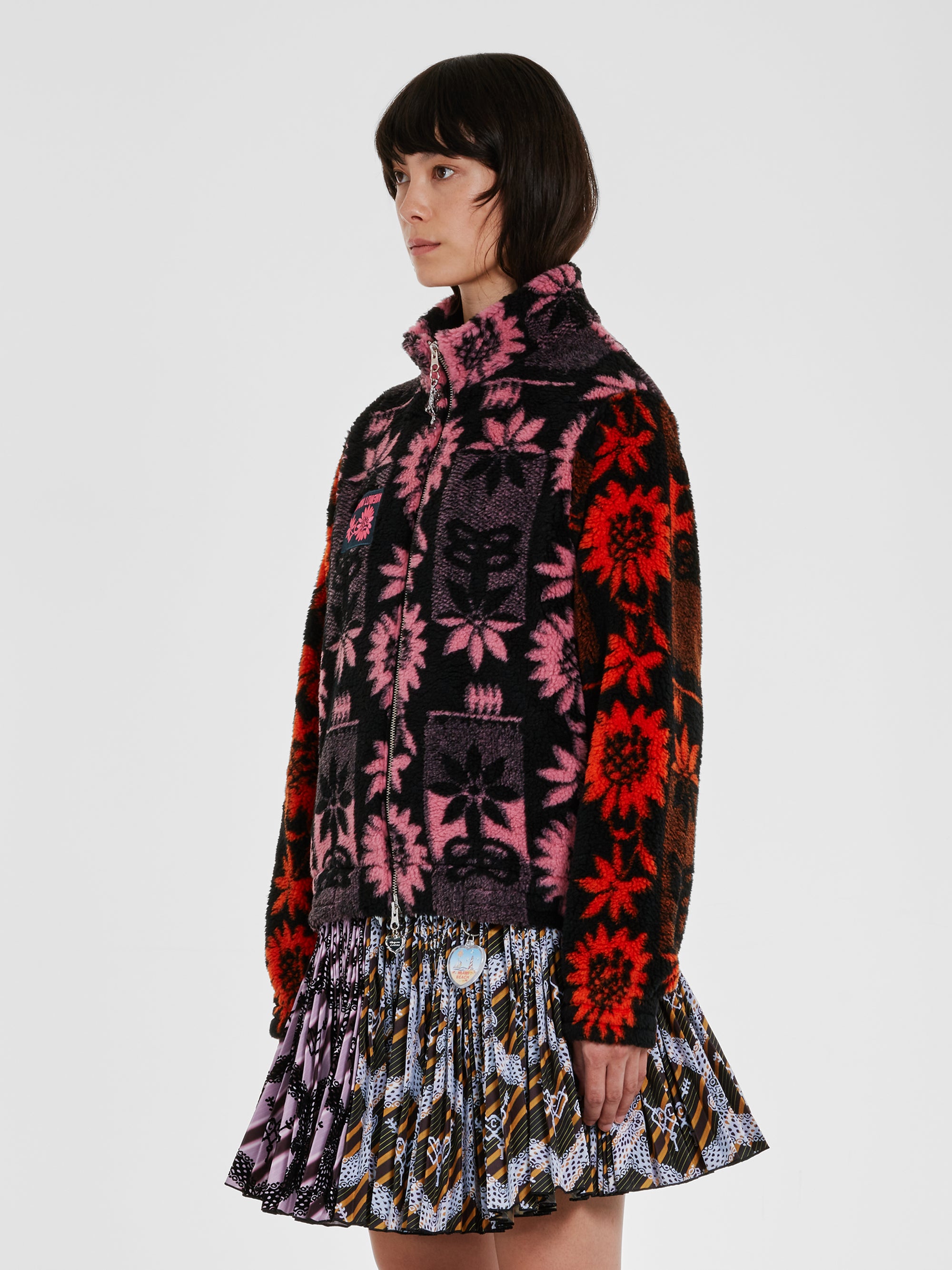 Chopova Lowena - Women’s Sunflower Knitted Fleece - (Pink/Orange) view 2