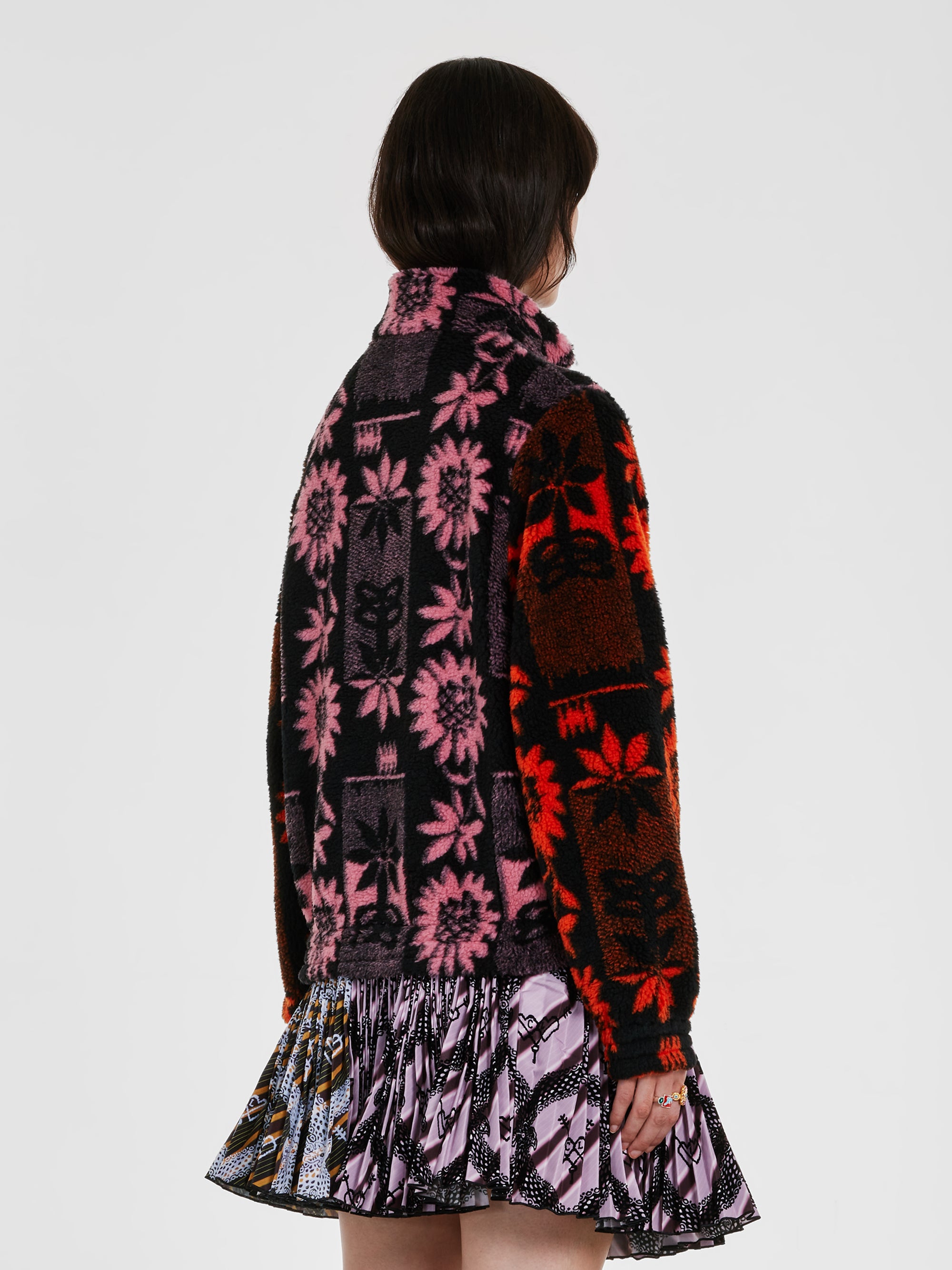 Chopova Lowena - Women’s Sunflower Knitted Fleece - (Pink/Orange) view 3
