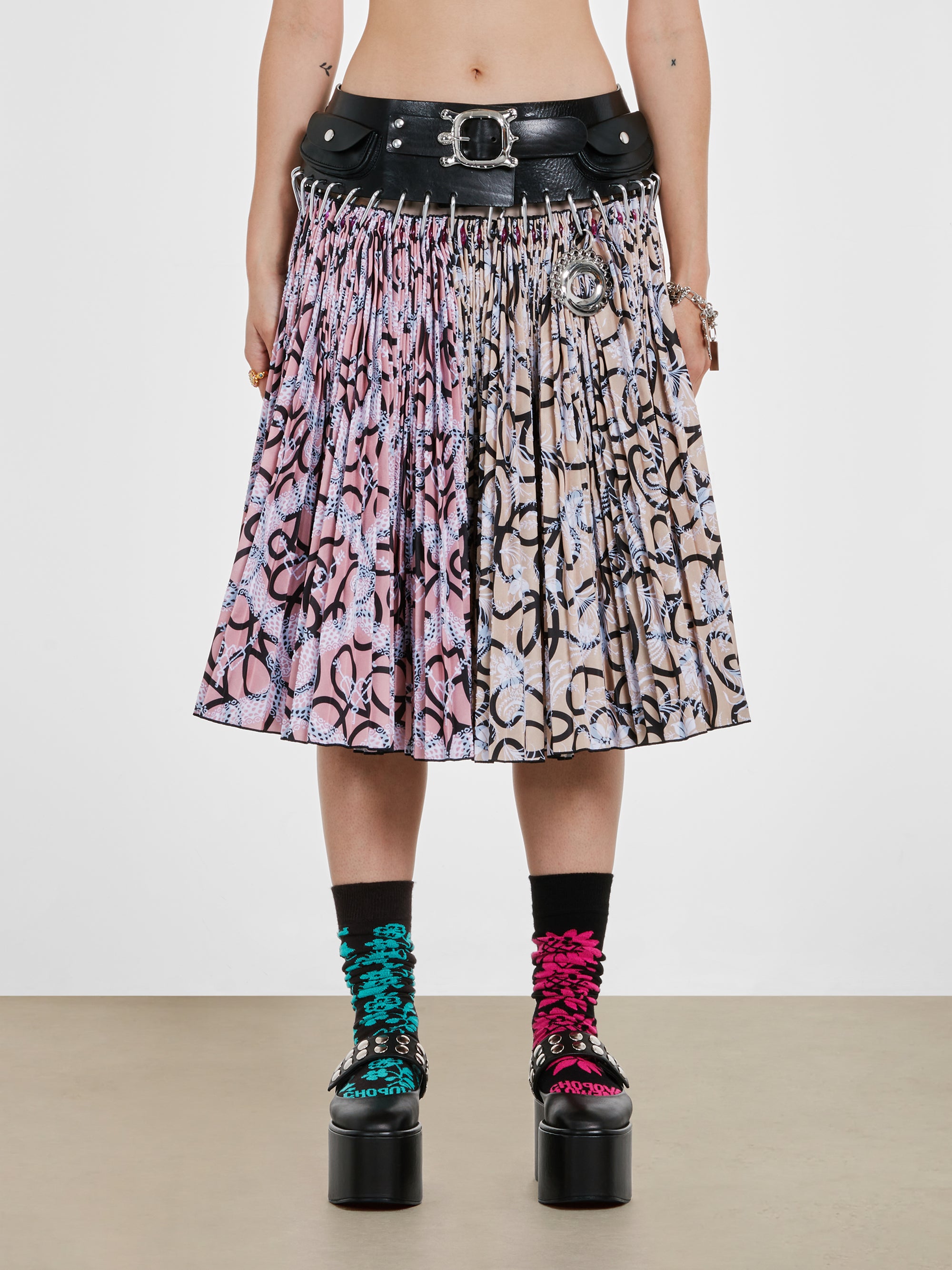 Chopova Lowena - Women’s Soldeu Midi Carabiner Skirt - (Pink/Brown) view 2