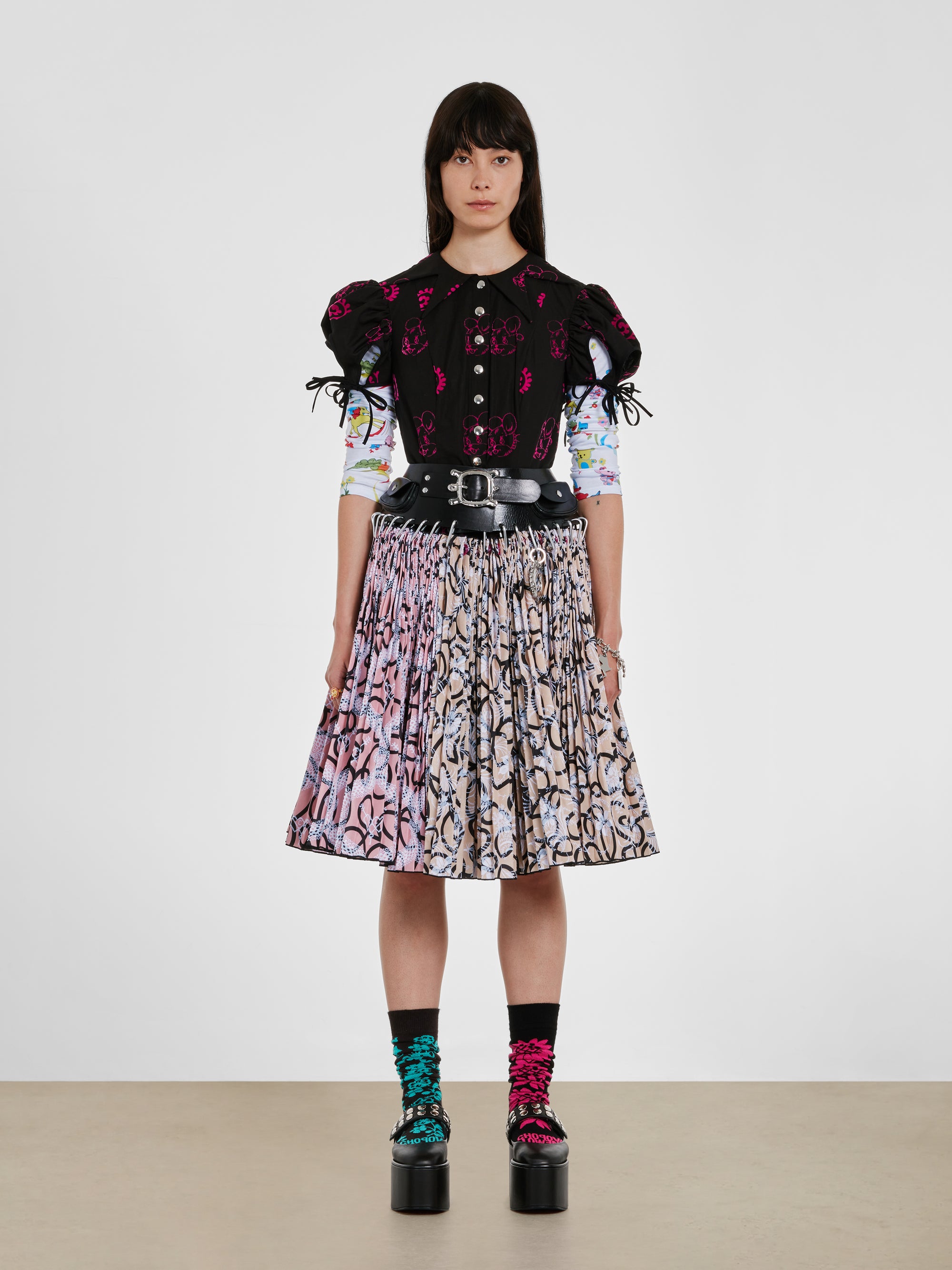 Chopova Lowena - Women’s Soldeu Midi Carabiner Skirt - (Pink/Brown) view 5