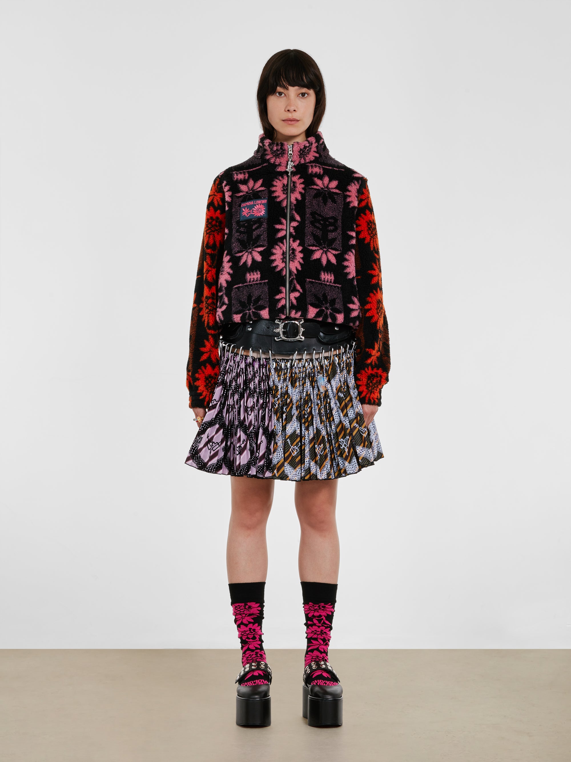 Chopova Lowena - Women’s Sunflower Knitted Fleece - (Pink/Orange) view 4
