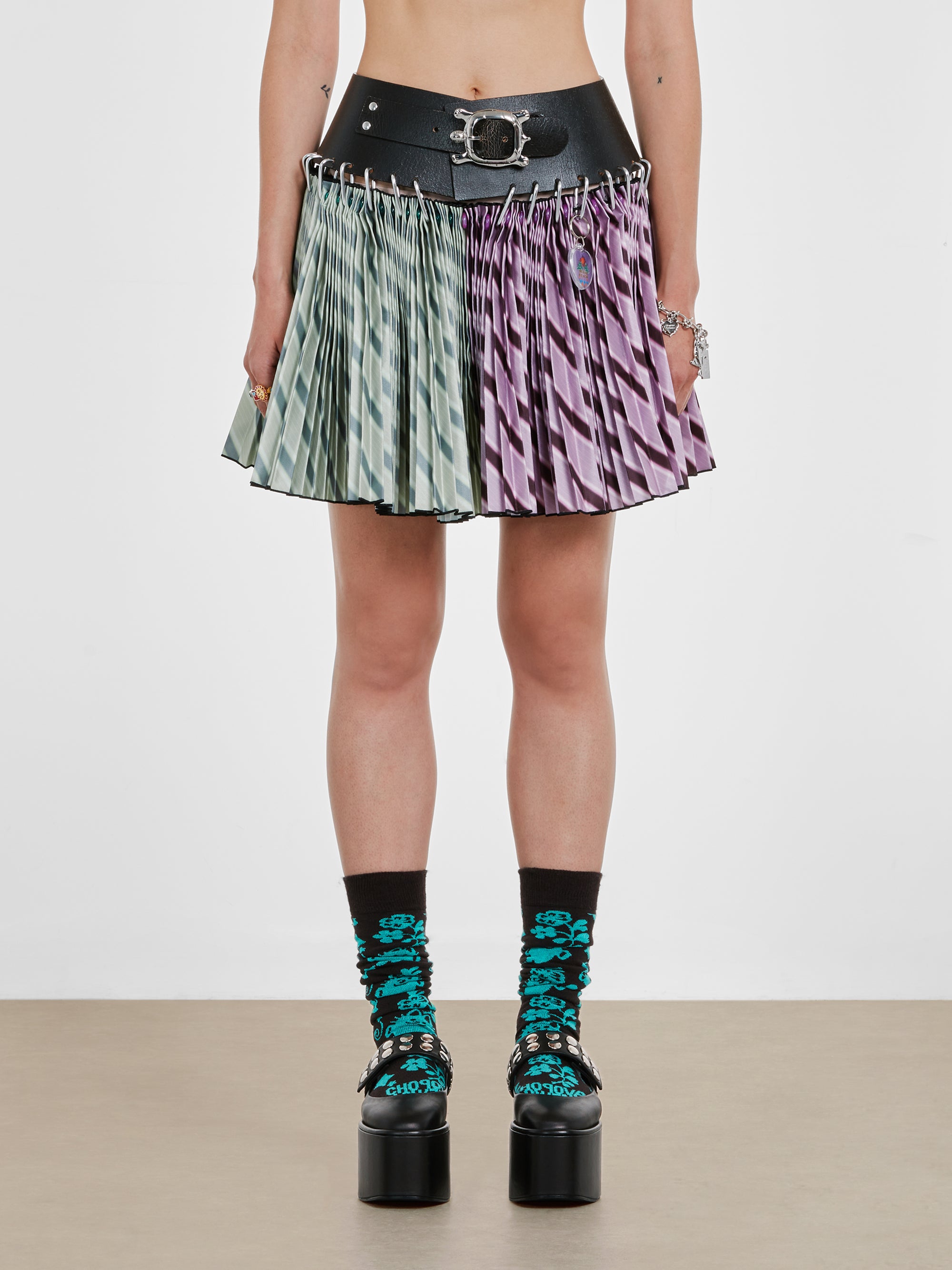 Chopova Lowena - Women’s Chamonix Mini Carabiner Skirt - (Mix Stripe) view 1