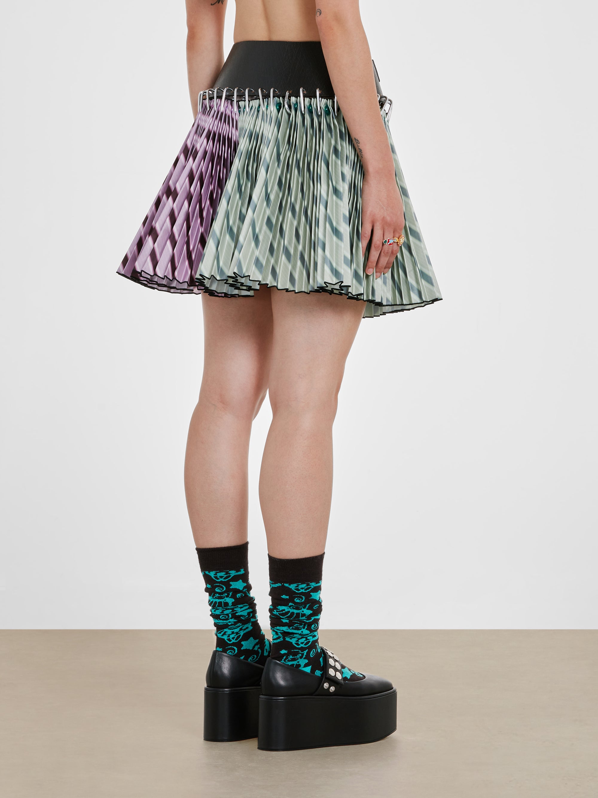 Chopova Lowena - Women’s Chamonix Mini Carabiner Skirt - (Mix Stripe) view 3