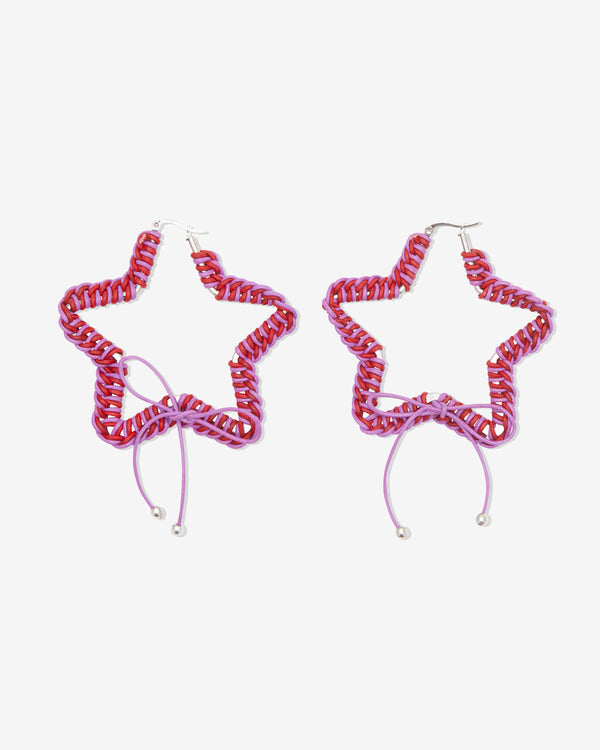 Chopova Lowena - Women's Nimbus Star Hoops - (Red/Purple) AW24  6509