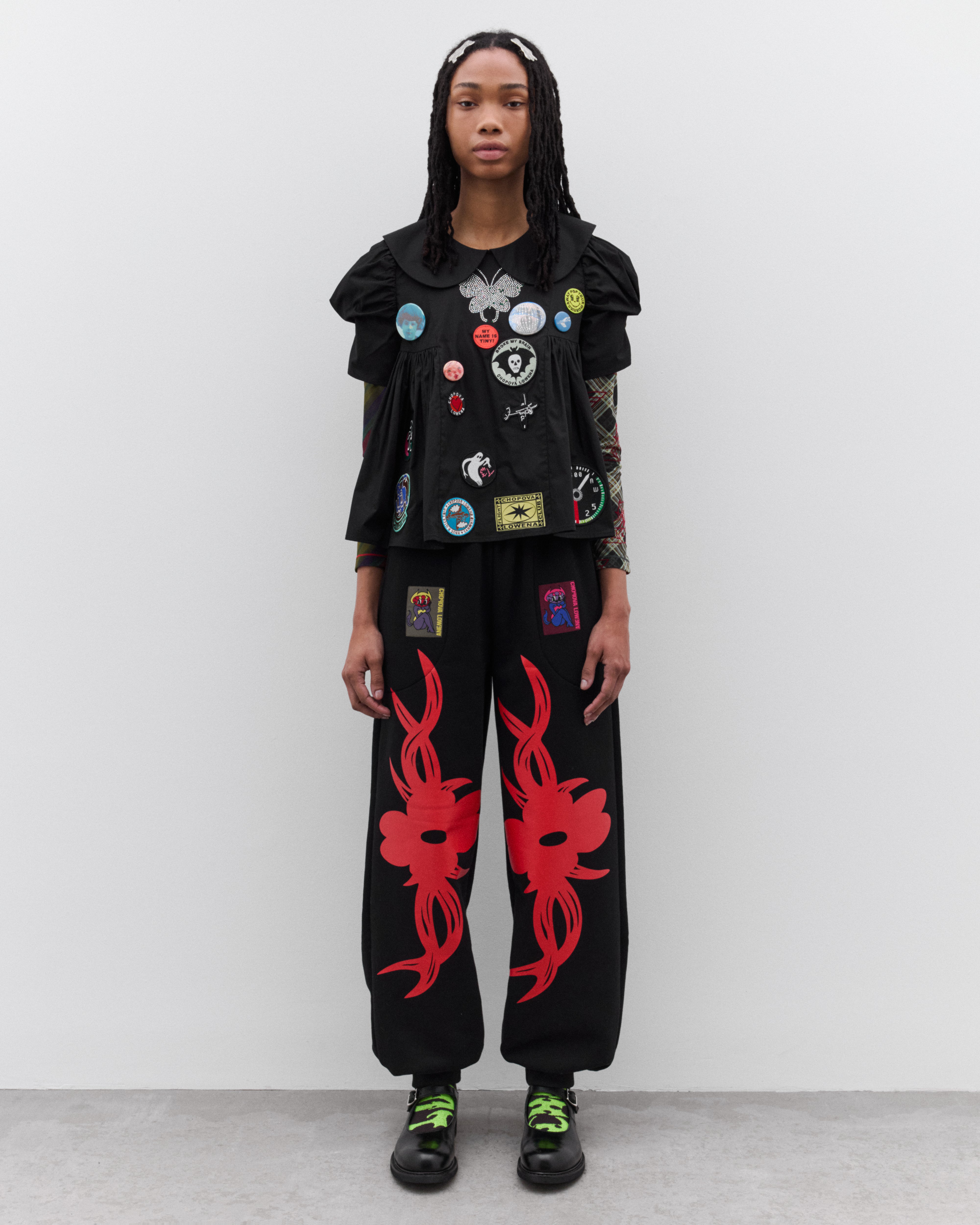 Chopova Lowena: Women's Short Sleeve Blouse (Black) | Dover Street