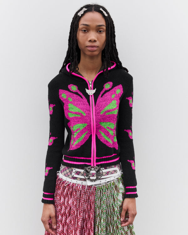 Chopova Lowena - Women’s Neon Butterfly Hooded Cardigan - (Multi)