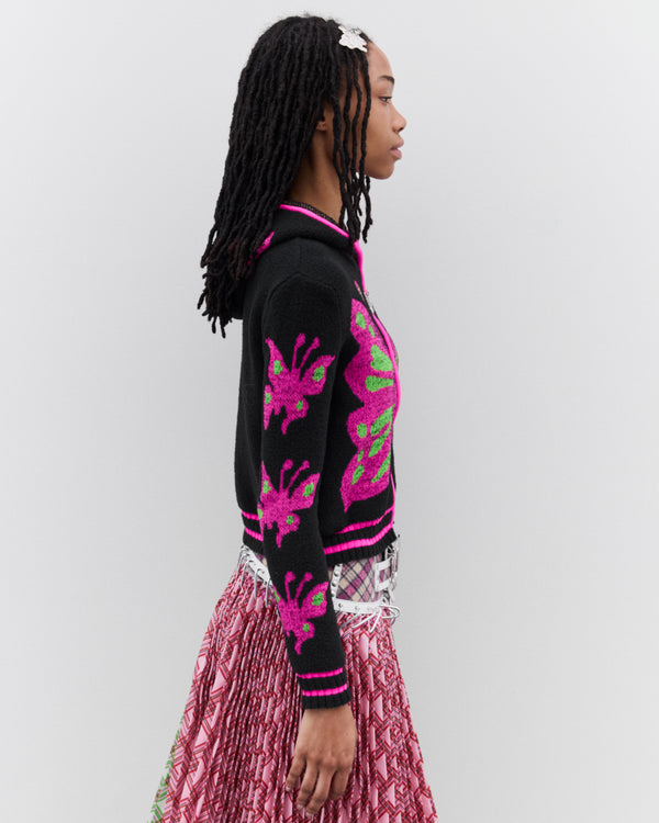 Chopova Lowena - Women’s Neon Butterfly Hooded Cardigan - (Multi)