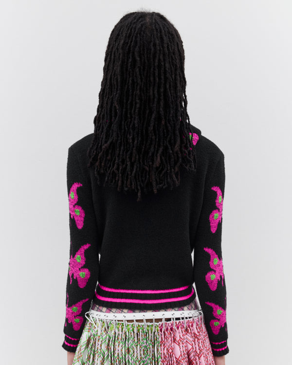 Chopova Lowena - Women’s Neon Butterfly Hooded Cardigan - (Multi)